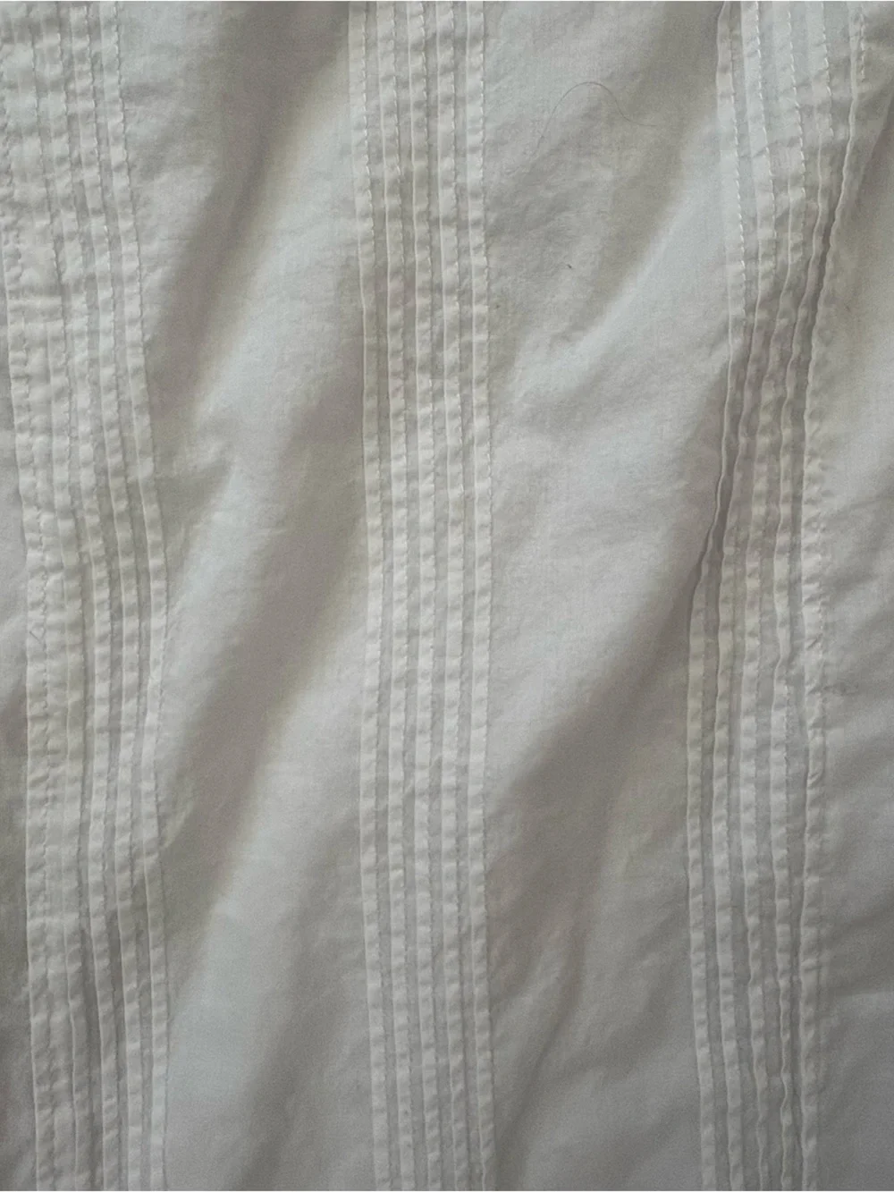 Lands' End White Pintuck Dress 100% Cotton Size 8 Pockets - Picture 3 of 8